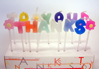 アルファベットキャンドル「THANKS」(サンクス)